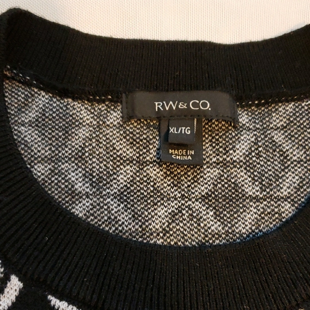 RW&CO. Black and Gray Men's Sweater